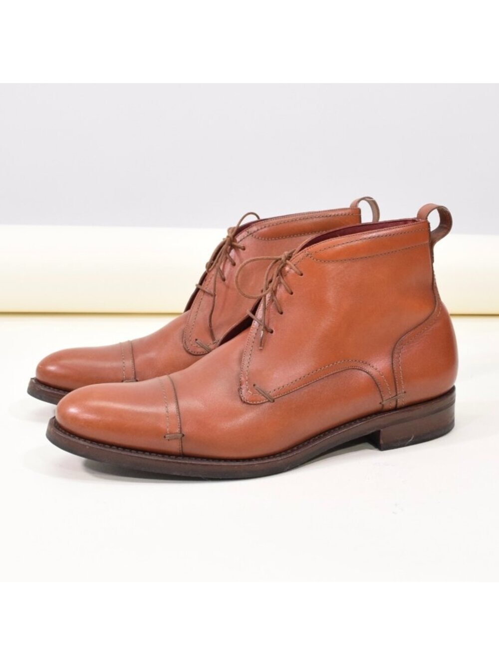 Rider Boot Co Chukka Boots Mens Size 10.5 Brown Leather Cap Toe Made In Italy